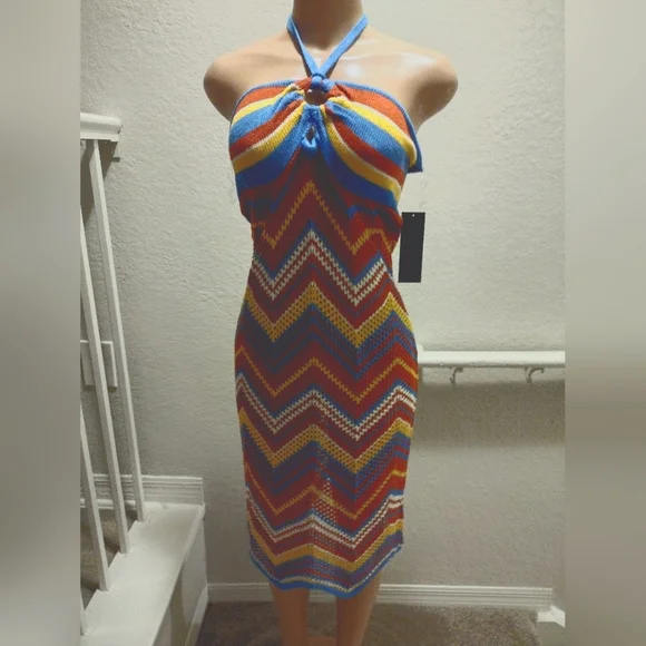 Almost Famous Dresses | Almost Famous Crochet Dress | Color: Brown/Yellow | Size: L | Kataloguestyles's Closet